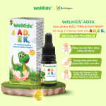 Biovagen Welkids Multivitamin ADKE bổ sung vitamin A, D3, K2, E cho trẻ (Chai 10ml)