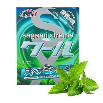 Bao cao su Sagami Spearmint (Hộp 3 cái)