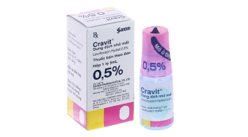 Thuốc nhỏ mắt Cravit 1.5% Ophthalmic Solution điều trị các bệnh nhiễm khuẩn mắt (chai 5ml)