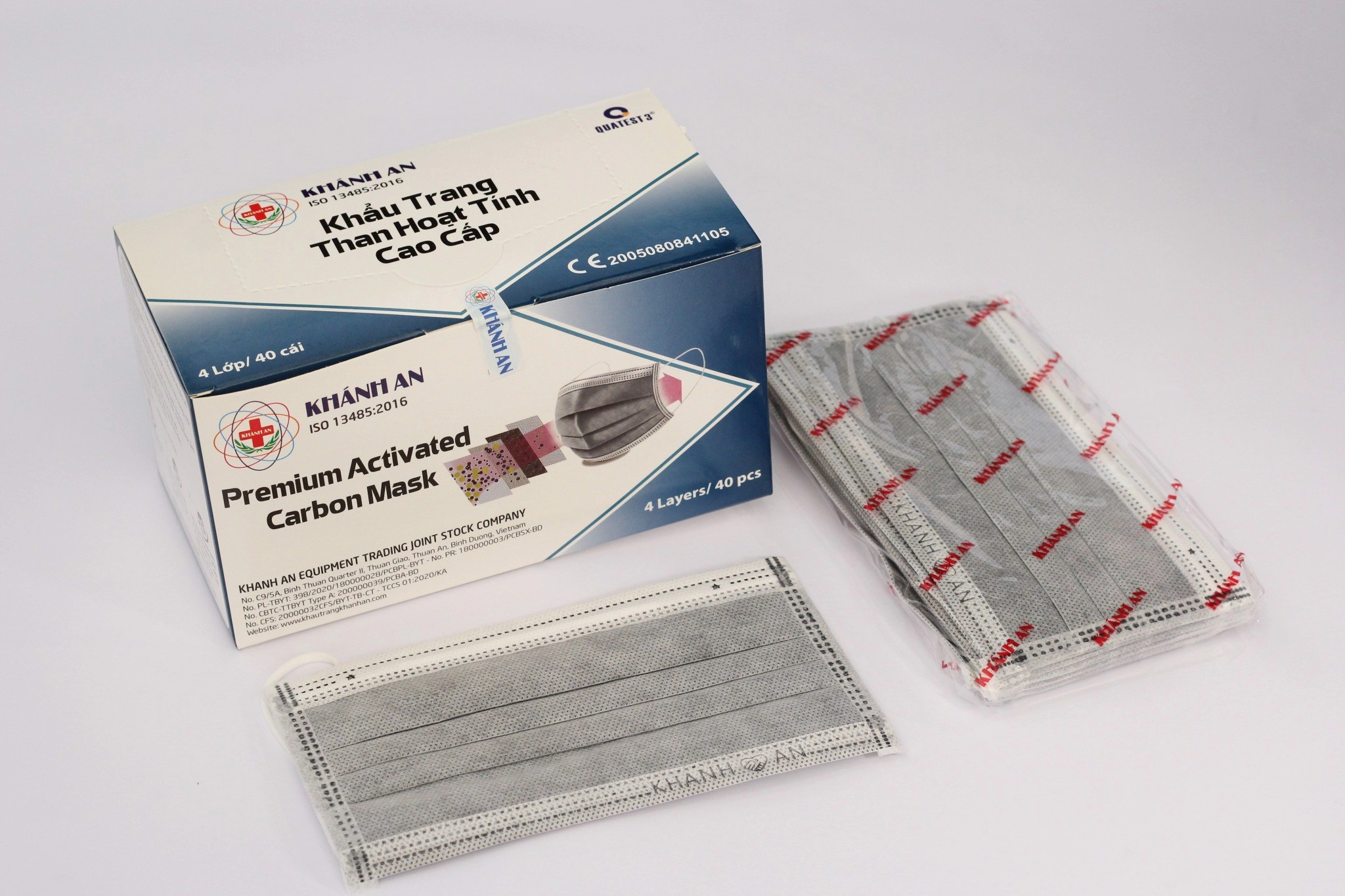 Khẩu trang y tế than hoạt tính 4 lớp (Hộp 30 cái)
