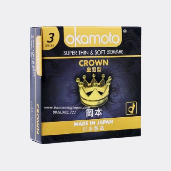 Bao cao su Okamoto Crown (3 cái/hộp)