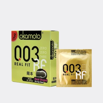 Bao Cao Su Okamoto 0.03 Real Fit (Hộp/3 Cái)