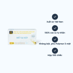 Găng tay cao su y tế không bột Polymer Latex Asap Powder Free Examination Gloves dễ đeo, có độ dai và bền Size S